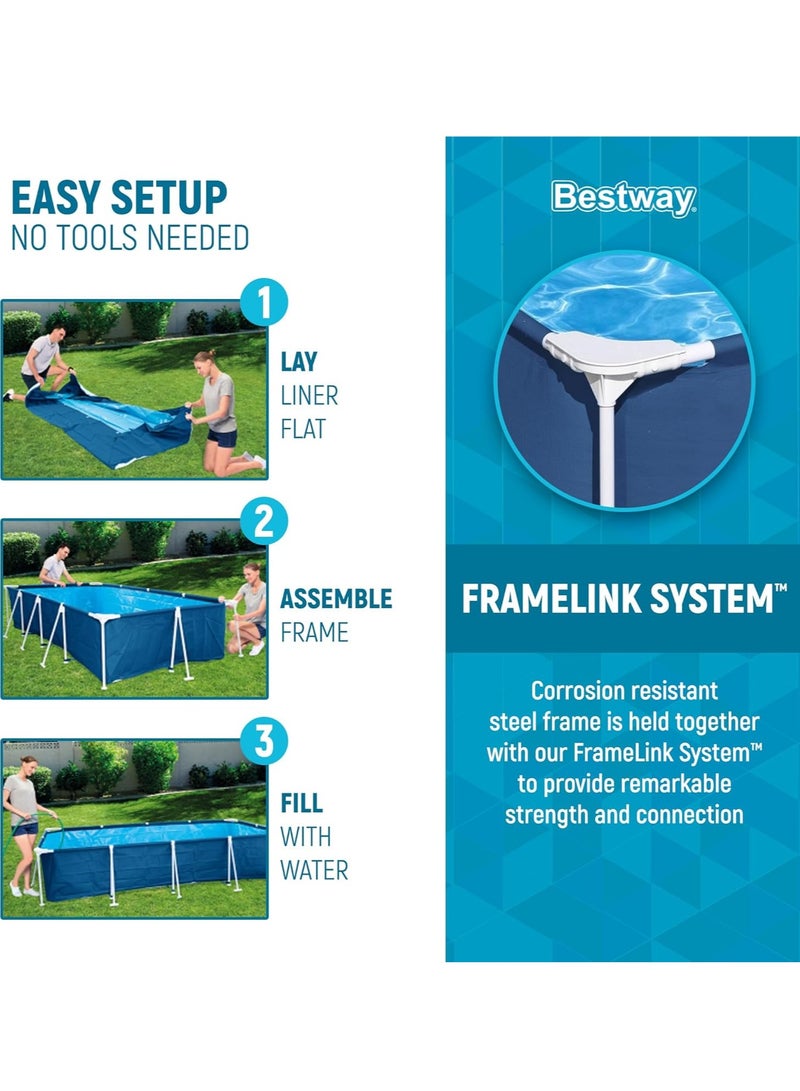Bestway Metal Frame Round Blue Swimming Pool 300*201*66cm For 3-5 People  - Image 4