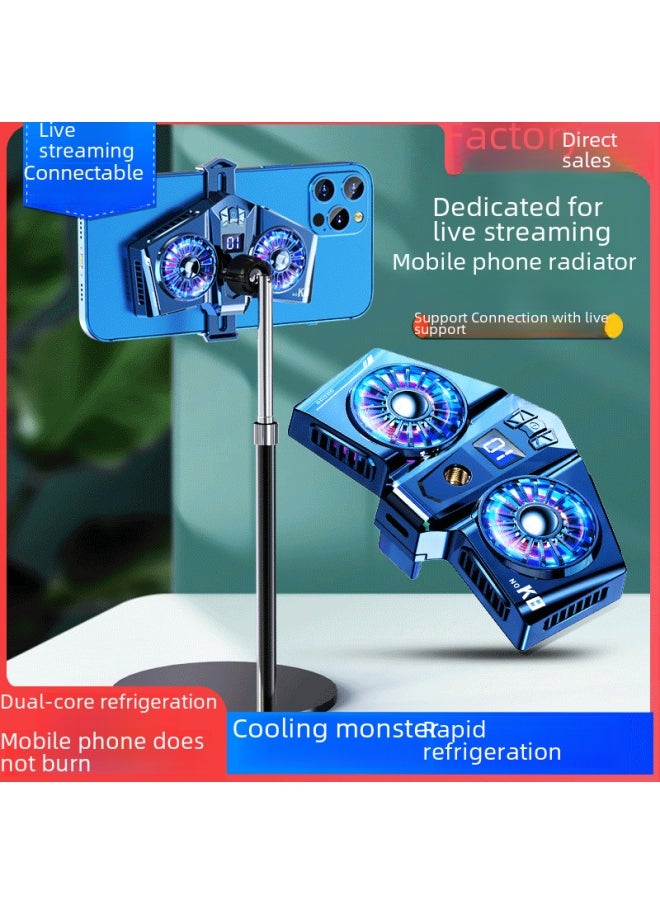 Generic - Phone Cooler Semi-conductor Refrigeration Magnetic Suction Flat Panel Cooling Back Clip Digital Display Temperature Control-Product Color:K13 Icing | Ai Intelligent Temperature Control 4-level Adjustment | Digital Display [clips Need To Be Purchased Separately] - Image 1