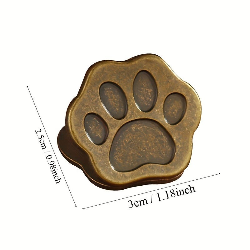 Brick Red Cat Paw Hand Account Clip Office Metal Notebook Clip Student Test Paper Cute Small Clip - Image 3