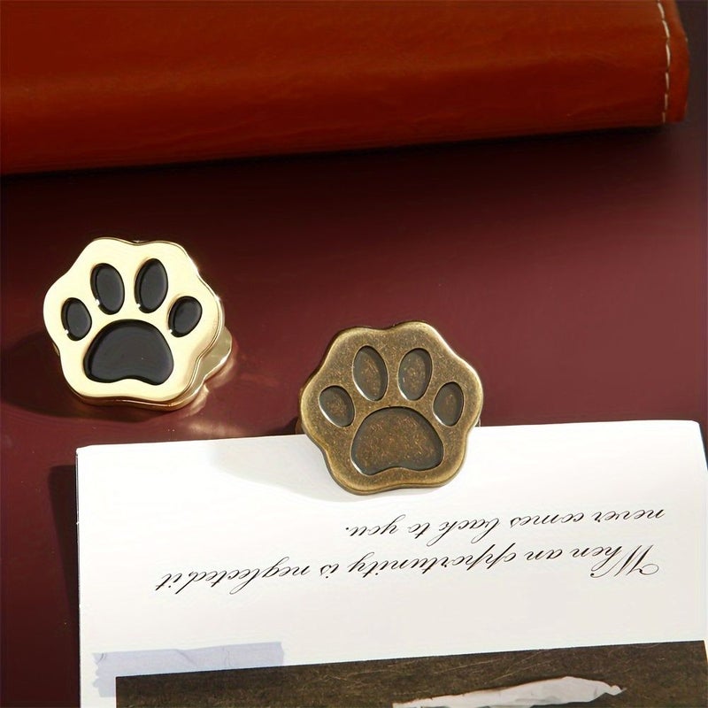 Brick Red Cat Paw Hand Account Clip Office Metal Notebook Clip Student Test Paper Cute Small Clip - Image 4