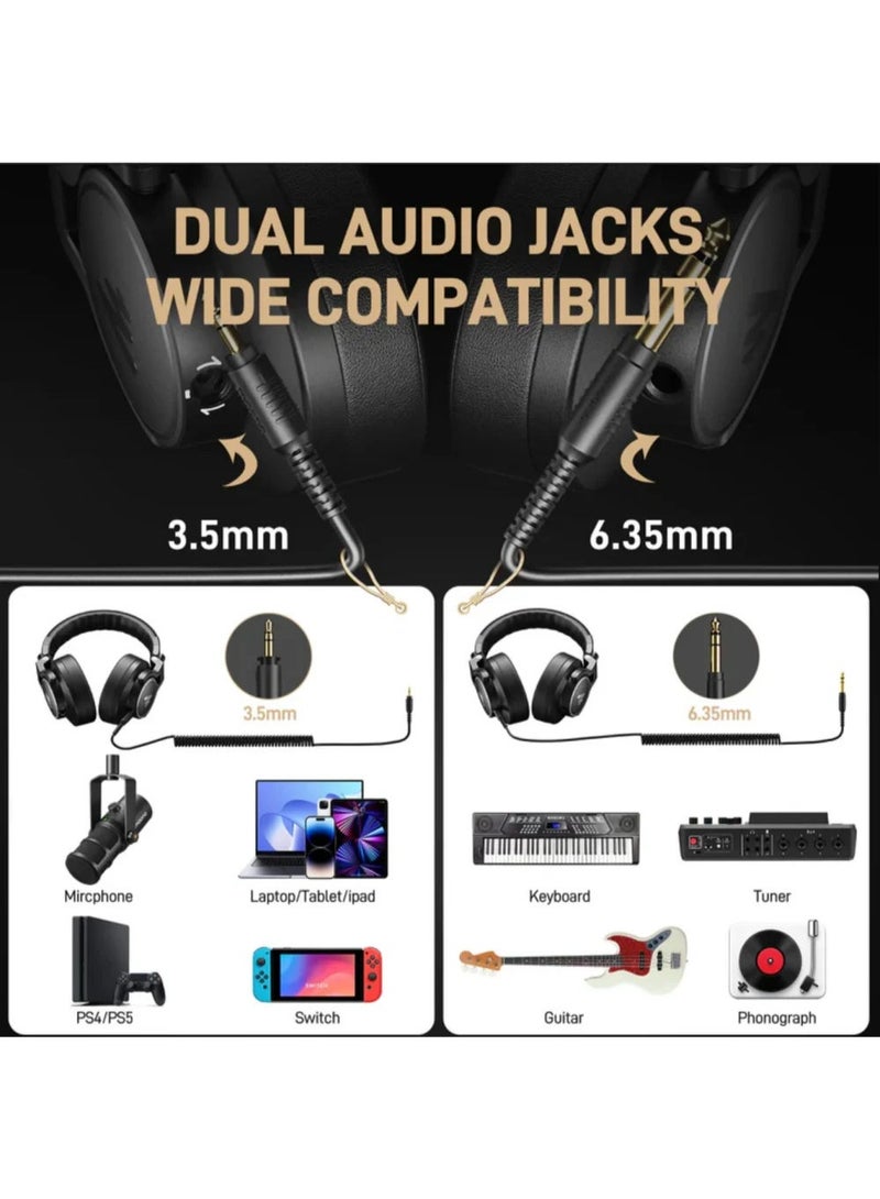 MAONO MH700 Professional Studio Monitor Headphones | 50mm Hi-Fi Neodymium Drivers with Closed-Back Noise Isolation and Detachable Professional Cables | Ideal for Podcasting, Audio Editing, Mixing, Recording, Streaming and Gaming - Image 5