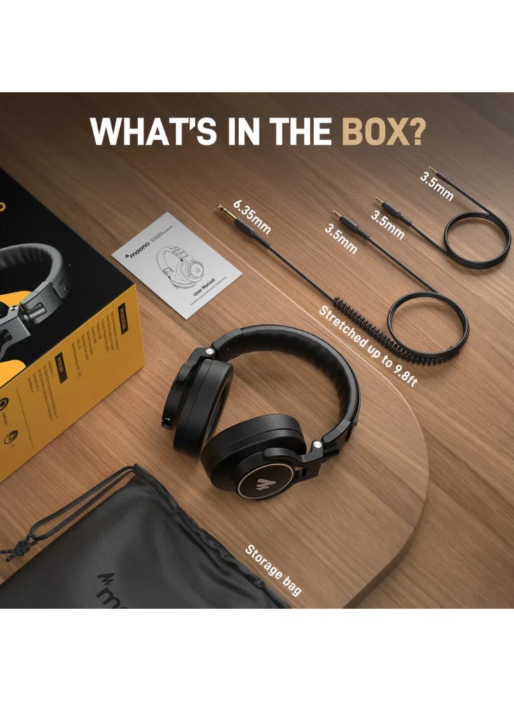 MAONO MH700 Professional Studio Monitor Headphones | 50mm Hi-Fi Neodymium Drivers with Closed-Back Noise Isolation and Detachable Professional Cables | Ideal for Podcasting, Audio Editing, Mixing, Recording, Streaming and Gaming - Image 3