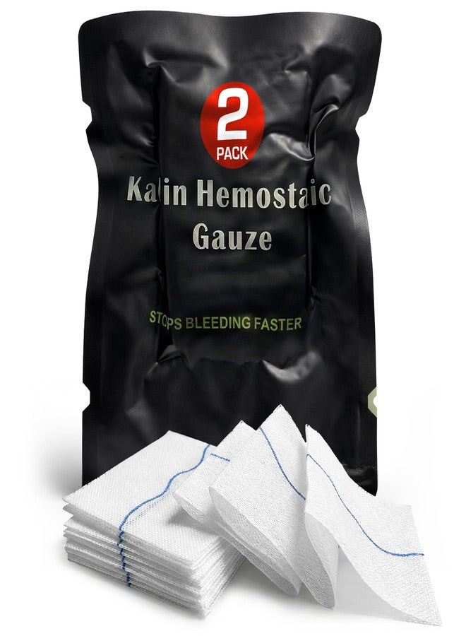 MediTac Kaolin Hemostatic Combat Gauze 3” x 12.5 Ft Flexible Z Fold Wound Packing Gauze for Stop the Bleed Trauma Kits First Aid Emergency Medical Supplies 2-Pack - Image 1