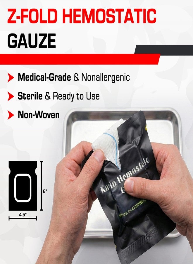 MediTac Kaolin Hemostatic Combat Gauze 3” x 12.5 Ft Flexible Z Fold Wound Packing Gauze for Stop the Bleed Trauma Kits First Aid Emergency Medical Supplies 2-Pack - Image 3
