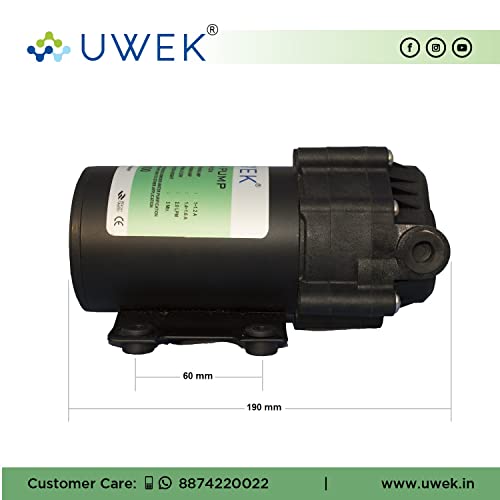 UweK Dura RO Pump - 100 GPD, 100% Copper Winding, 24V DC, 2 Year Warranty - Image 5