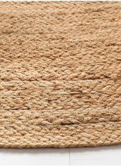Generic Natural Jute Rug Eco Friendly Area Rugs for Bedroom, Kitchen Handwoven Beige Braided Reversible Round Shape Mat - (3 X 3 Feet)  - Image 3