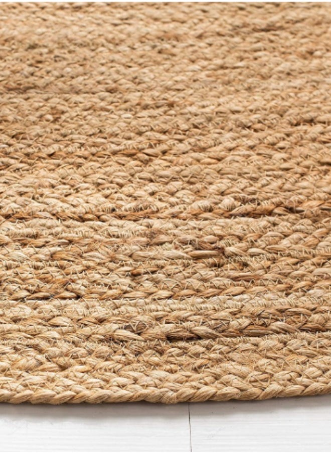 Raymond Natural Jute Rug Eco Friendly Area Rugs for Bedroom, Kitchen Handwoven Beige Braided Reversible Round Shape Mat - (3 X 3 Feet)  - Image 3