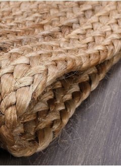 Generic Natural Jute Rug Eco Friendly Area Rugs for Bedroom, Kitchen Handwoven Beige Braided Reversible Round Shape Mat - (3 X 3 Feet)  - Image 5