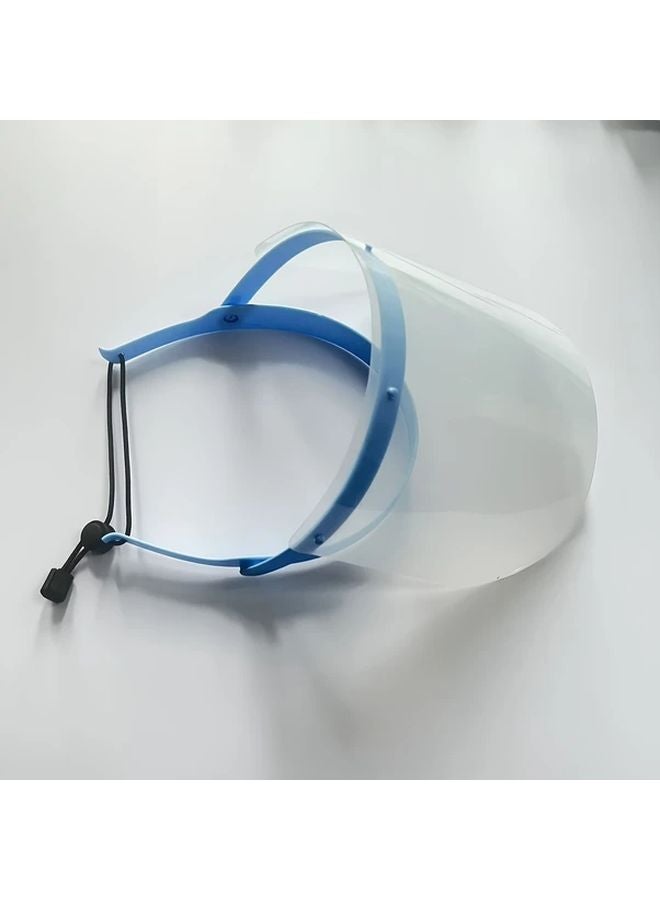 Blue Reusable Face Shield 1 Frame 10 Protective Films Adjustable Anti Fog Safety Mask - Image 5