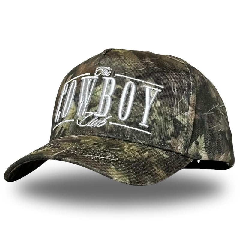 CITRUSY Vintage Western Trucker Hat | Men & Women | Embroidered Trendy Caps | Country Cute Hats for Cowgirls & Cowboys | Camo Denim Cotton Styles | Snapback Hat (Cowboy Club | Camo) - Image 1