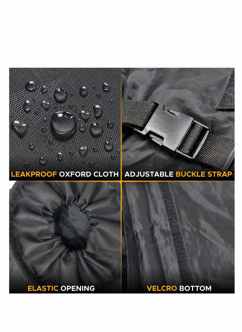 4PCS Car Trash Bag with Top Elastic Vent & Velcro Bottom Opening | Mountable Bin Adjustable Waterproof Material Garbage for Consoles Headrest