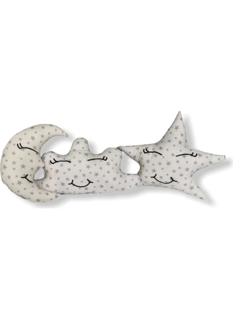 Bebek Özel Baby Special 3-Piece Moon Cloud Star Pillow Set Sleeping Companions