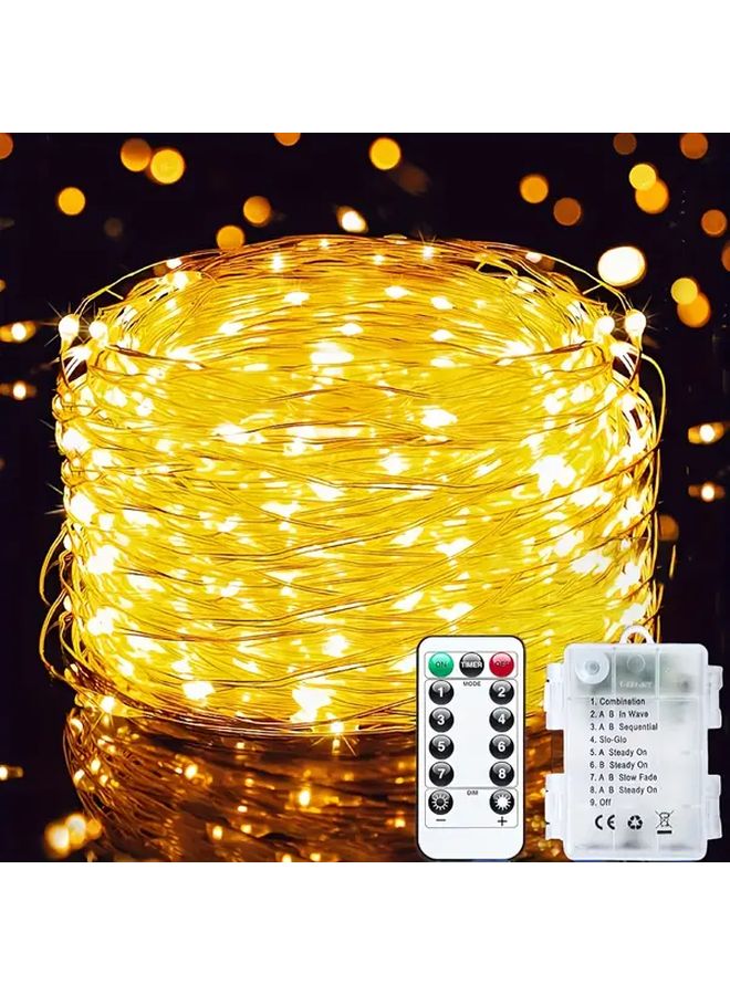 أضواء عيد الميلاد البيضاء LED الخيالية 200 LED 787 بوصة مع جهاز تحكم عن بعد ومؤقت - Image 2