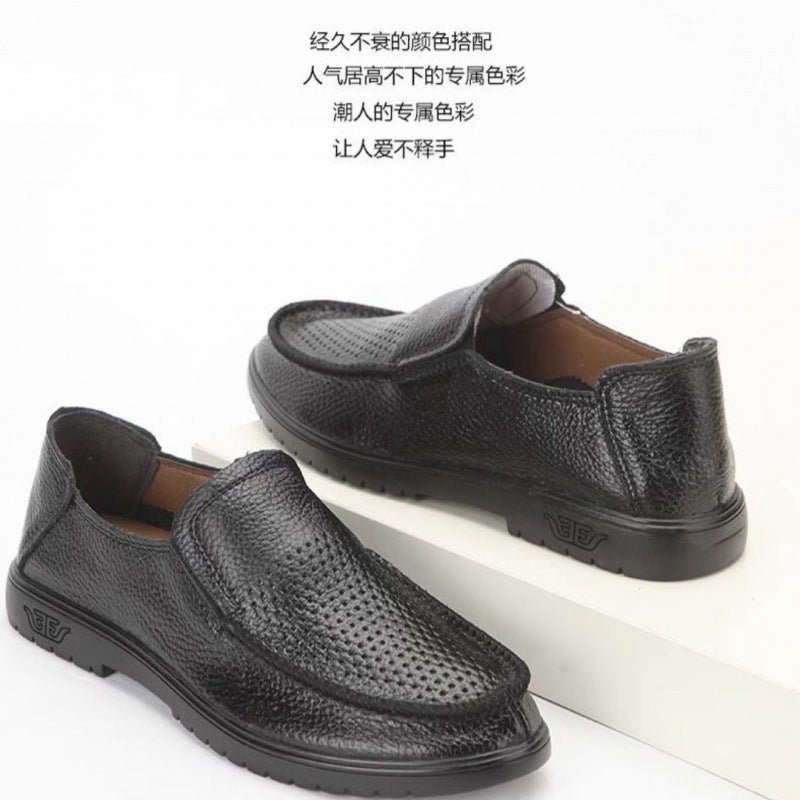 G Special Deal First Layer Cowhide Leather Shoes Men'S Soft Leather Pick Up Broken Code Men'S Shoes Men'S Leather Shoes Genuine Leather Middle-Aged Dad - Image 3