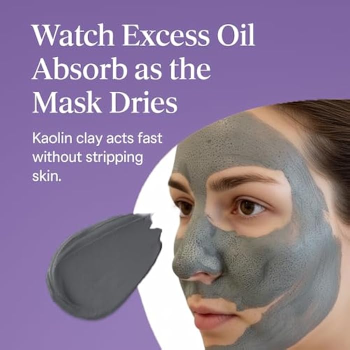 JUNIPER ASPEN Kaolin Clay Face Mask for Oily Skin – Deep Pore Cleanser, Oil Control & Detox, Natural Clay Facial Mask for Women & Men – Hydrating & Softening Skincare Treatment - Image 3