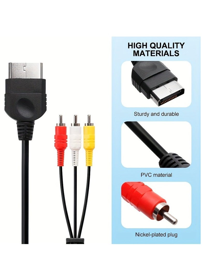 Generic - Premium RCA Composite Audio/Video Cable for Original Microsoft Xbox Gen 1 - Enjoy High-Quality Gaming! - Image 1