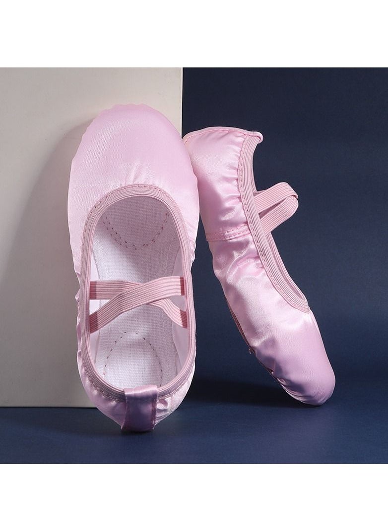 Loquat - Girls' Solid Color Ballet Shoes Pink - Image 1