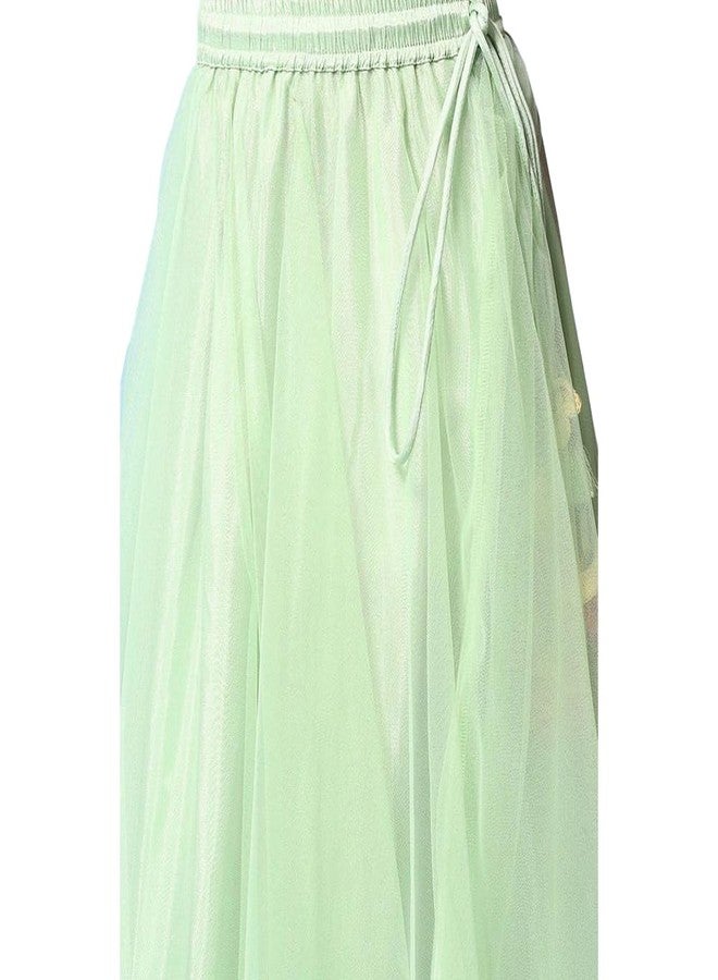 BIBA Printed Polyester Regular Fit Girls Blouse Lehenga Dupatta Set (YELLOW, 4-5Y) - Image 4