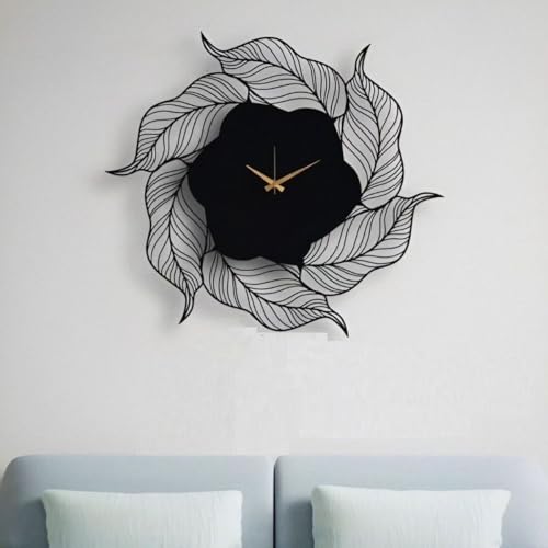 Saifix Metal Wall Clock for Living Room Stylish Latest Modern | Unique Analog Wall Clock for Drawing Room, Bedroom, Hall, Kitchen | Modern Wall Watch for Office Room Décor(40 cm, 02) - Image 1