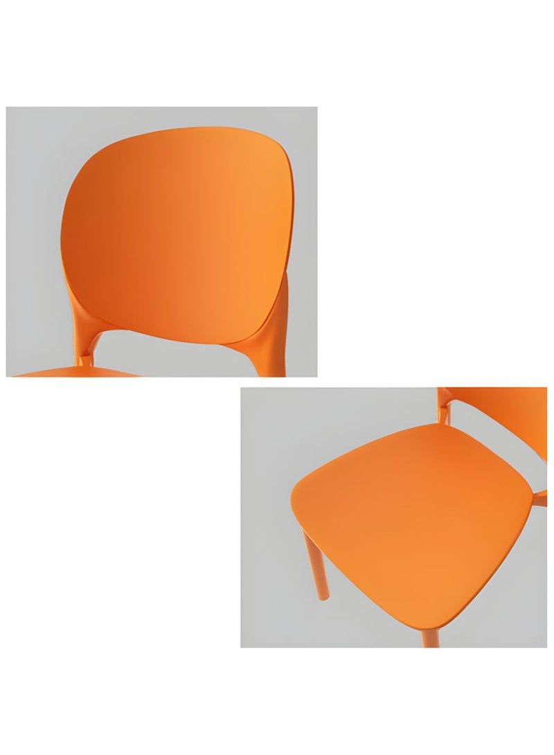 ميبل لديكور المنزل Maple Home Plastic Dining Chair Open Backrest Side Chair Modern Kitchen Living Indoor Outdoor Furniture  - Image 4
