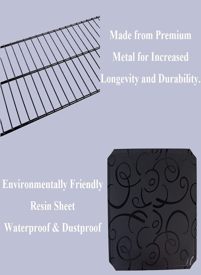 DIY Pet Playpen Set for Small Animals Bunny Puppy Pet Fence with Door Detachable Metal Wire Yard Fence Indoor Outdoor Metal Shelf Storage Rack (17 Grid Panels) - Image 3