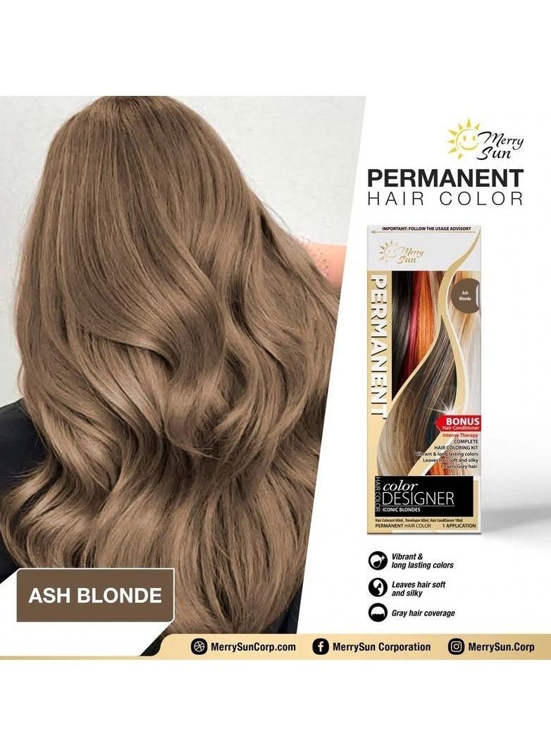 merry sun Hair Coloring Kit Ash Blonde 