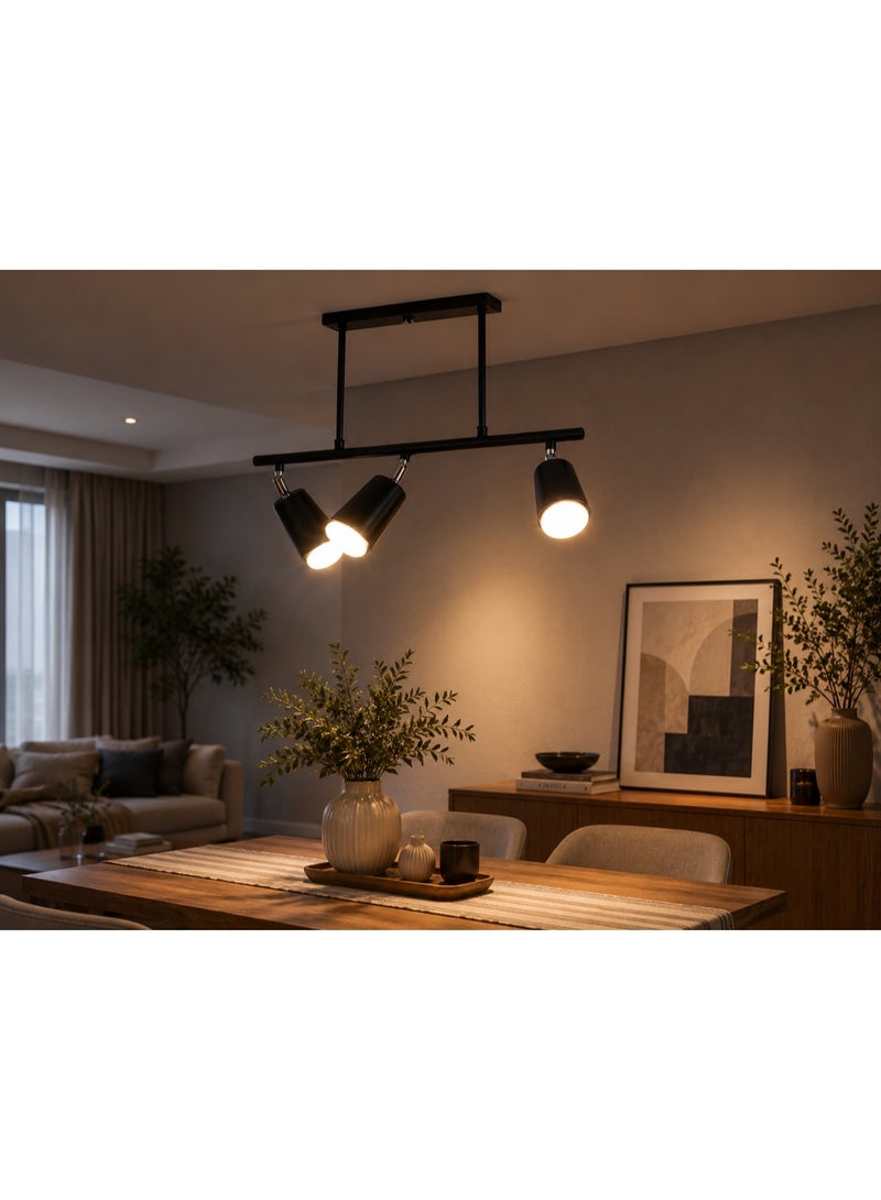 NAGAFA SHOP Black Track Light 3 Bulbs SLTRB-3 from Nagafa Shop - Image 4