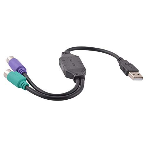 VIAXOS Usb To Ps2 Converter/Adapter,Usb Type A Male To Dual Ps/2 Female For Keyboard Mouse (White) Usb Adapter (White) - Image 2