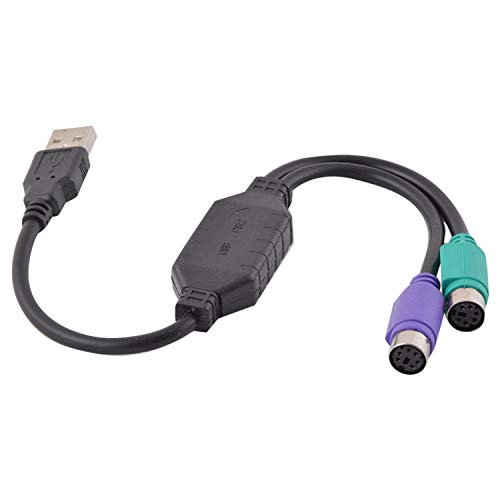 VIAXOS Usb To Ps2 Converter/Adapter,Usb Type A Male To Dual Ps/2 Female For Keyboard Mouse (White) Usb Adapter (White) - Image 1