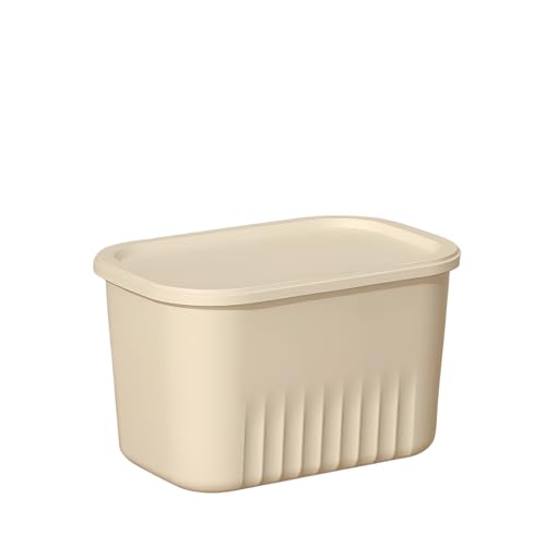 HoopVool® Multi Purpose Plastic Storage Bins Stackable Organizer Boxes with Lids, Stackable Crates for Home & Kitchen, items like books, clothes, snacks, toys. (Pack of 1, Medium - 24 X 16 X 14.5 CM) - Image 1