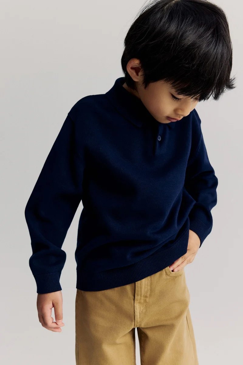 H&M Fine-knit polo shirt