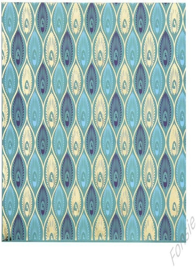 Fonsie Blue peacock pattern design pack of 30pcs cash envelopes for gifting money on wedding gift, baby shower gift, shagun, family gatherings with name space. - Image 1