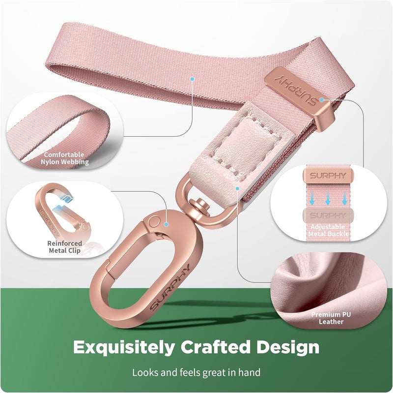SURPHY Phone Lanyard with Cellphone Tether Tab, Adjustable Flat Anti Theft Phone Wrist Strap for Phone Case, Airpods, Keys, Camera Wrist Strap - Image 2