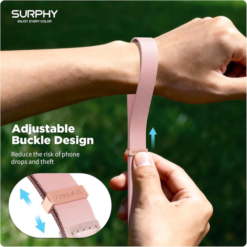 SURPHY Phone Lanyard with Cellphone Tether Tab, Adjustable Flat Anti Theft Phone Wrist Strap for Phone Case, Airpods, Keys, Camera Wrist Strap - Image 3