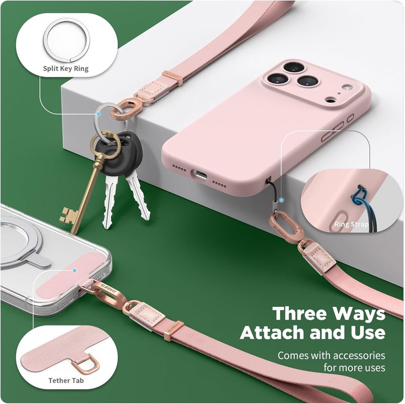 SURPHY Phone Lanyard with Cellphone Tether Tab, Adjustable Flat Anti Theft Phone Wrist Strap for Phone Case, Airpods, Keys, Camera Wrist Strap - Image 4