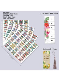 Bible Index Tabs New & Old Testament Tabs Matte Laminated Floral Design 121 Pcs (Floral) - pzsku/Z8F126E49BB461765A46BZ/45/_/1720701746/b1945cd2-24c0-4898-8fc8-ba415d21b731