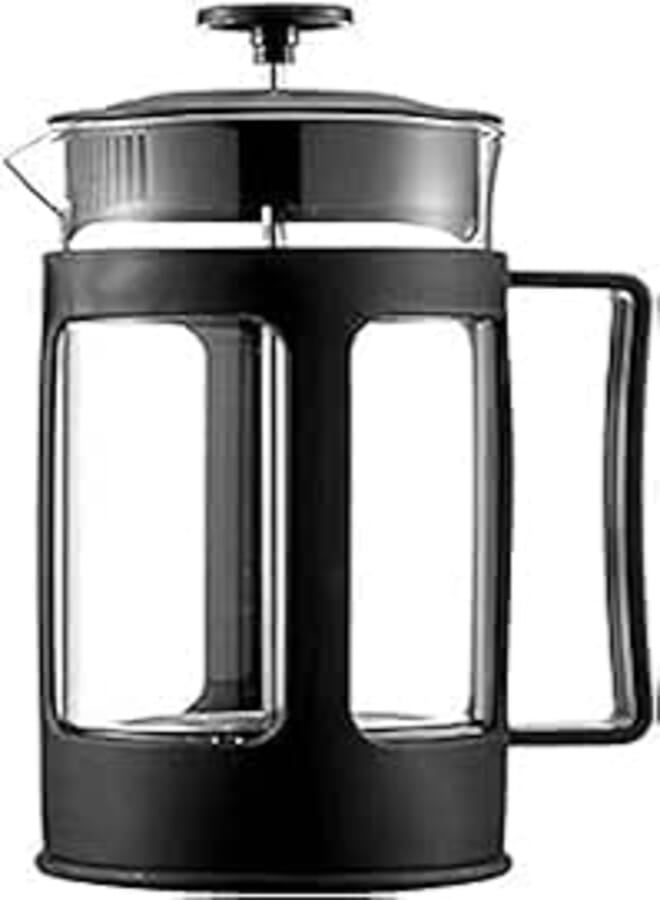 Homarket French Press Coffee and Tea Maker, Borosilicate Glass Coffee Press, Stainless Steel Filter, Durable and Heat Resistant (600ml,4 Cup))