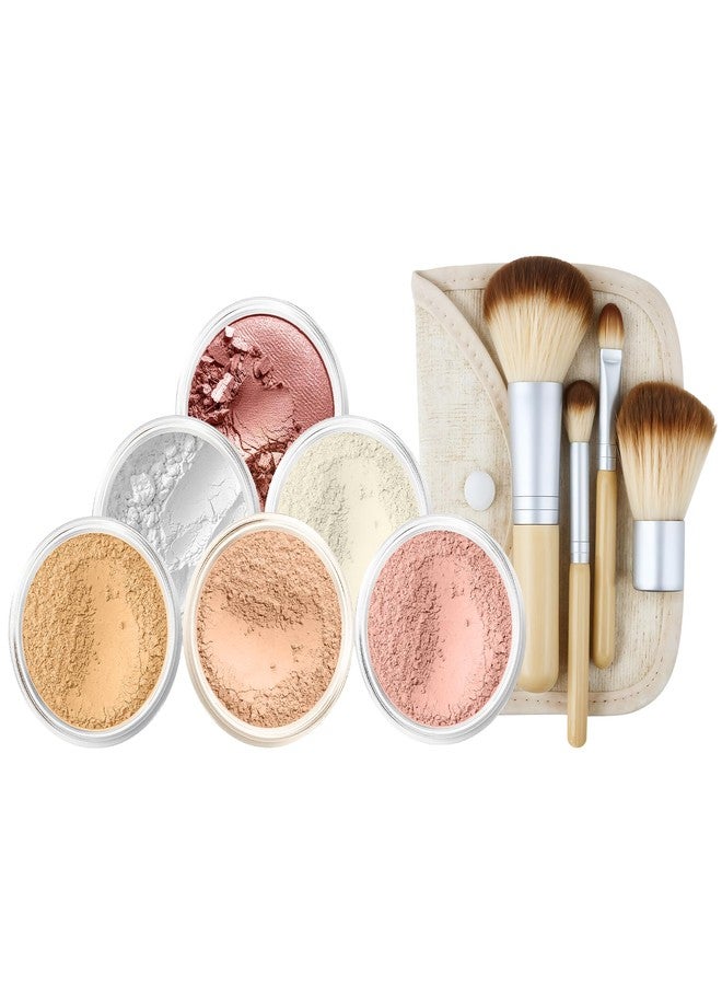 Sweet Face Minerals EVERYDAY KIT (FAIR 2) Full Size Mineral Makeup Set Matte Foundation Bare Face Sheer Powder Cover - Image 1