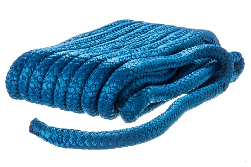Seachoice Double-Braid Nylon Dock Line w/Eye Splice, Pre-Shrunk, Heat Stabilized, 5/8 in. X 35 Ft., Blue - Image 2