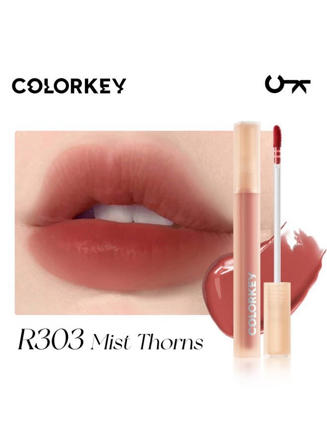 COLORKEY Soft Matte Water Lip Tint, Matte Finishs, Long-Lasting, Moist Fit Without Stickiness, Moisturized, Waterproof, Liquid Lipstick, Nude lip color (R303 Mist Thorns)  - Image 2