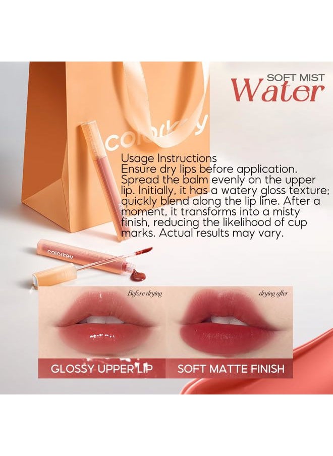 COLORKEY Soft Matte Water Lip Tint, Matte Finishs, Long-Lasting, Moist Fit Without Stickiness, Moisturized, Waterproof, Liquid Lipstick, Nude lip color (R303 Mist Thorns)  - Image 4