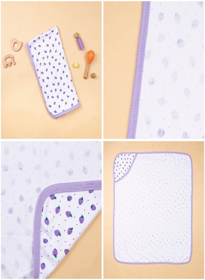 Tinycare Cotton Bath Hooded Towel for New Born Baby, Extra Soft Hosiery Fabric Printed Towel for Kids/Toddler/Infants 72 x 72cm, Quick Absorbent (Purple- Pack of 1) 0-12 Months - Image 5