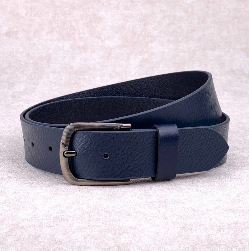 Classic Milano Genuine Leather Belts for men Print Texas Crunch 40MM Belt men PTX-401 (Blue) by Milano Leather - Image 1