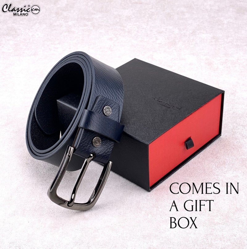 Classic Milano Genuine Leather Belts for men Print Texas Crunch 40MM Belt men PTX-401 (Blue) by Milano Leather - Image 4