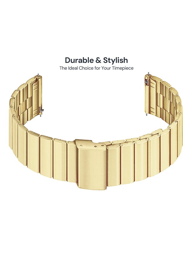 O Ozone Metal Band for Samsung Galaxy Watch Ultra LTE 47mm / Galaxy Watch 3 45mm 22mm Stainless Steel wristband for Huawei Watch GT/GT 2 46mm - Classic Gold - Image 5