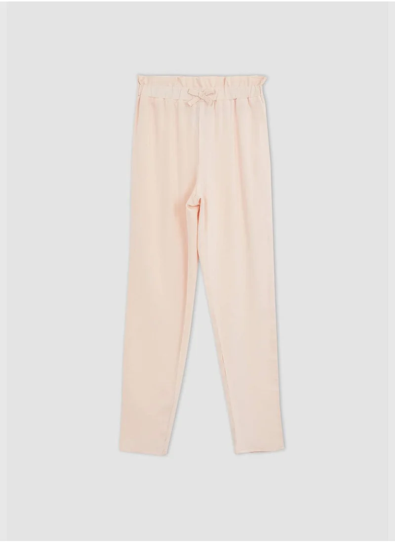 ديفاكتو Girl Regular Fit Paperbag Waist Trousers