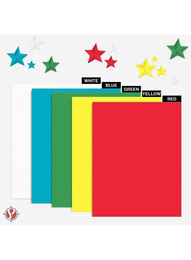 S Superfine Printing Bright Color Card Stock Paper 8.5 X 11" Multicolor Cardstock For Greetings Gift Tags Art & Crafts Invitations & Announcements | 25 Red 25 Yellow 25 Green 25 Blue 50 White (150 Sheets Total) - Image 4