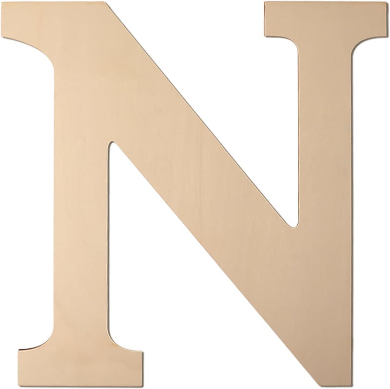 Focal20 Large Wooden Greek Letters 12 Inch Unfinished Greek Wooden Letters Ν Nu Wood Alphabet Letters for Wall Decor DIY Crafts Sorority Fraternity Party Decoration Birthday Gift Nursery Home Wall Art - Image 1