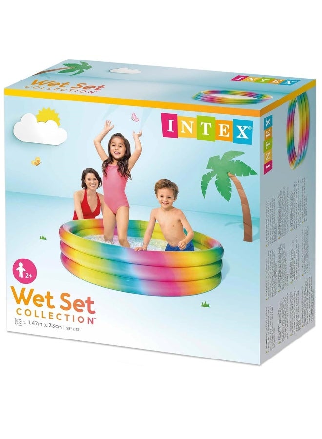 INTEX Intex - Children's Rainbow Inflatable Pool 147x33cm - 58439  - Image 2