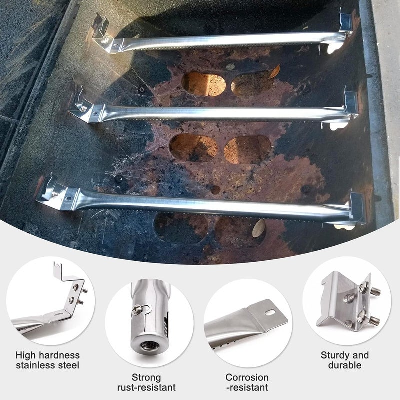Adviace Grill Parts Kit for Char Griller 5050 5650 3001 5072 3072 3008 5252 3030 300 Replacement Parts, Flame Shields, Burner Pipes, Burner Tube/Flare Up Shield Support Kit - Image 5